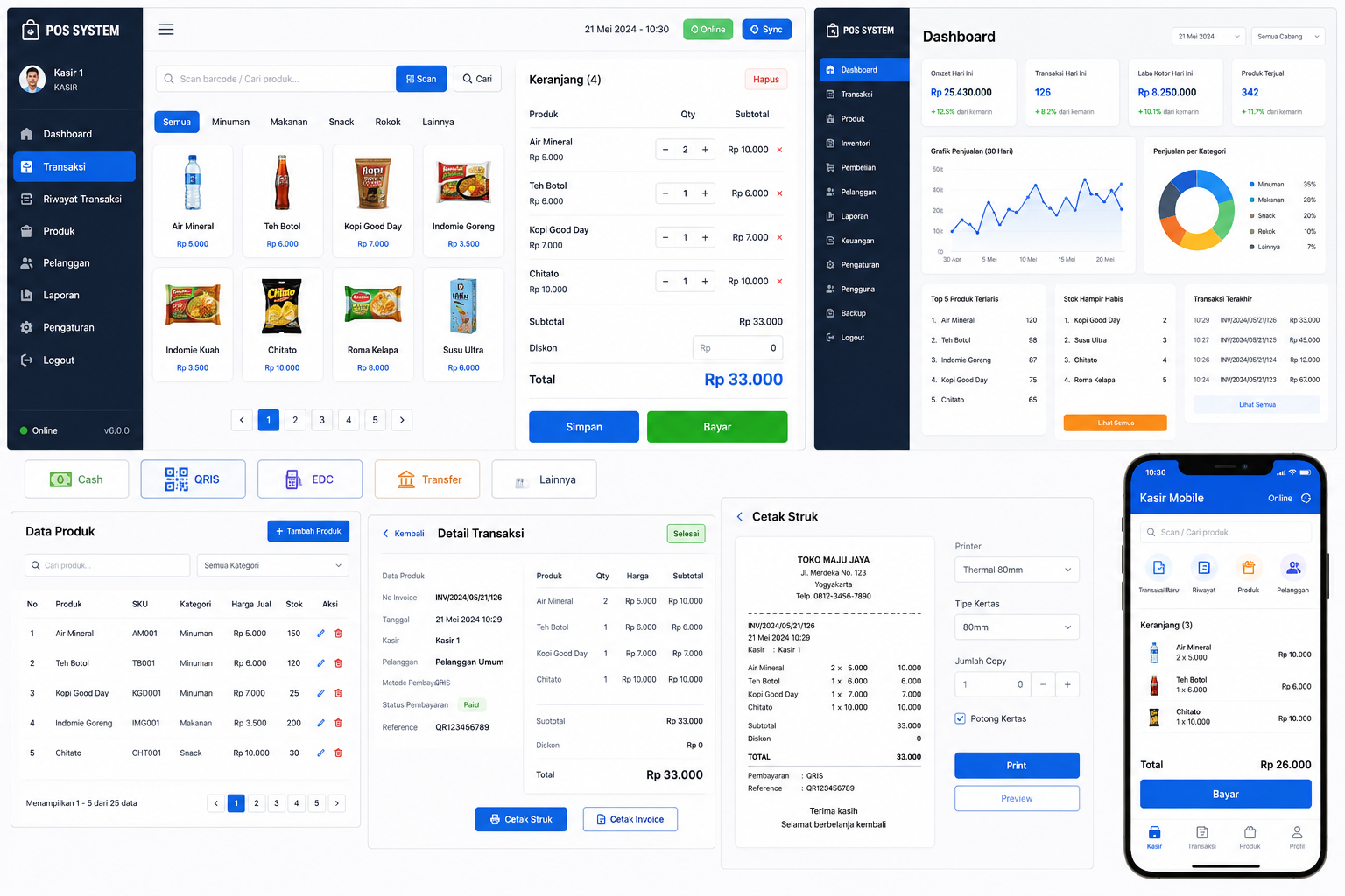 DiluarCost POS System Dashboard