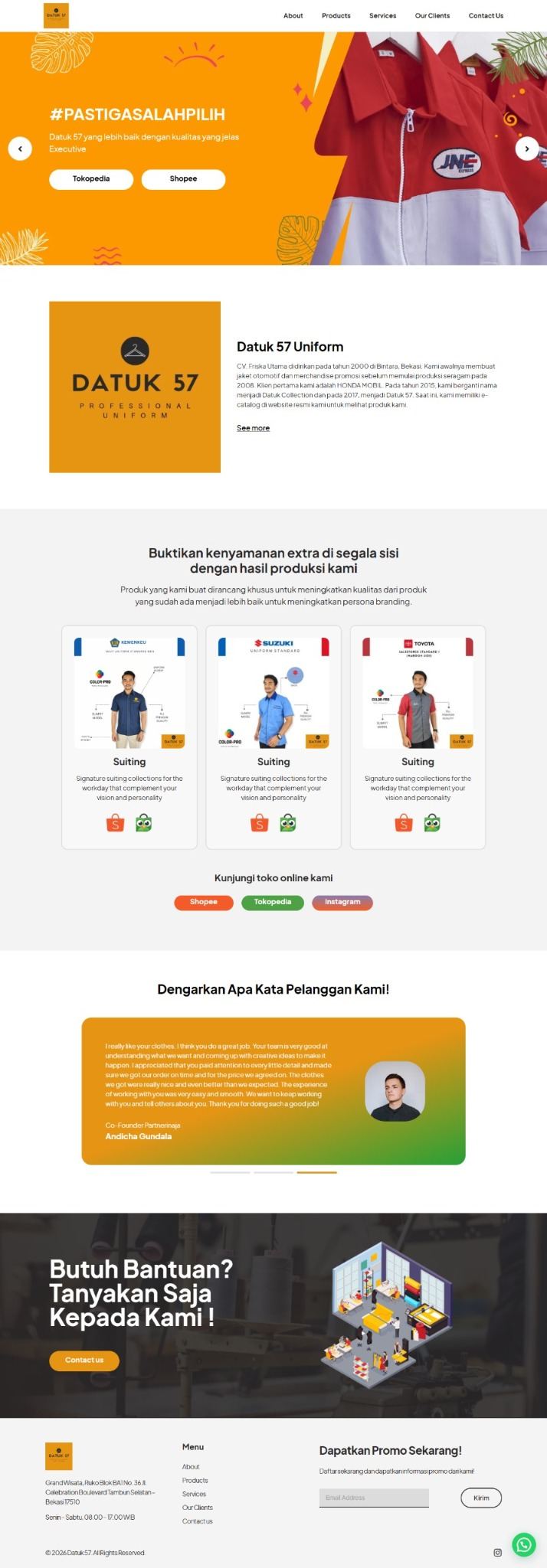Portfolio uniform company web